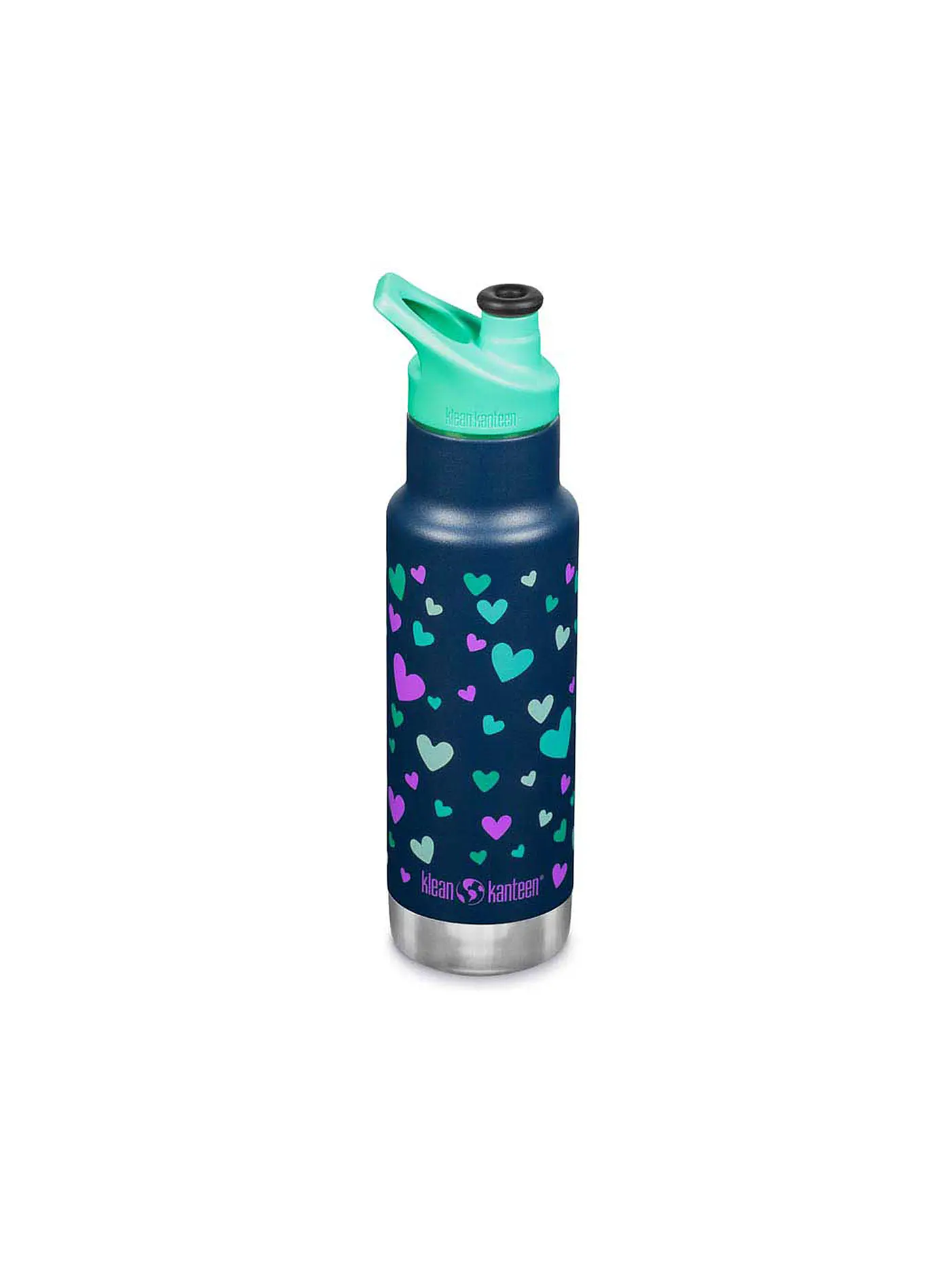 KLEAN KANTEEN | Kinder Trinkflasche Classic Slim 12 oz (355 ml) mit Sport Cap | blau